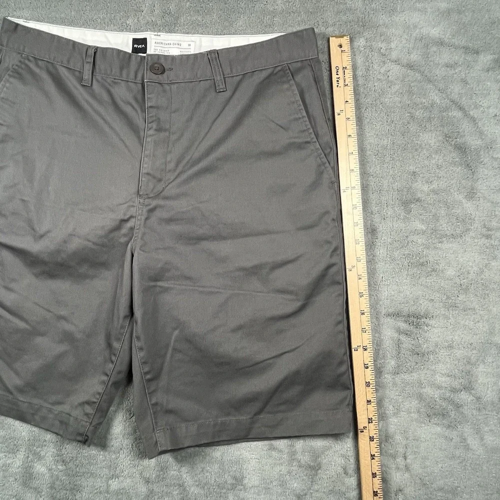 RVCA Week-End Americana Chino Shorts Mens 38 Charcoal Gray Heavy Duty Outdoors